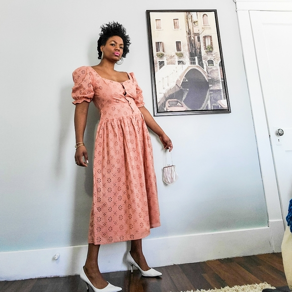 Embroidery Cotton Midi Dress, 12 - Picture 5 of 15